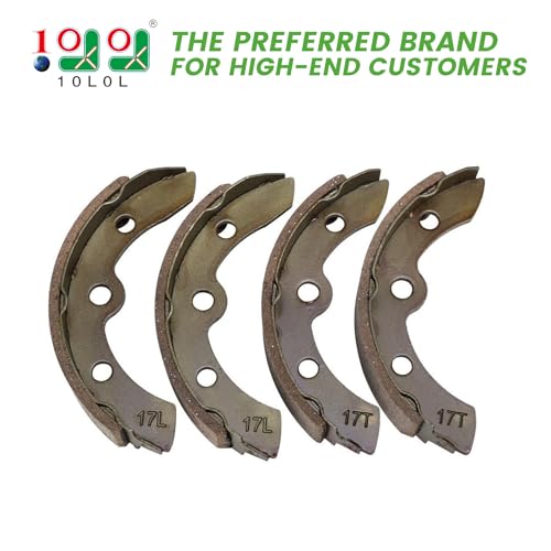 10L0L Golf Cart Brake Shoes Replacement Brake Pads Fits Club Car (1995-up) DS and Precedent Golf Cart 1018232-01 (2 Short, 2 Long) - Image 2