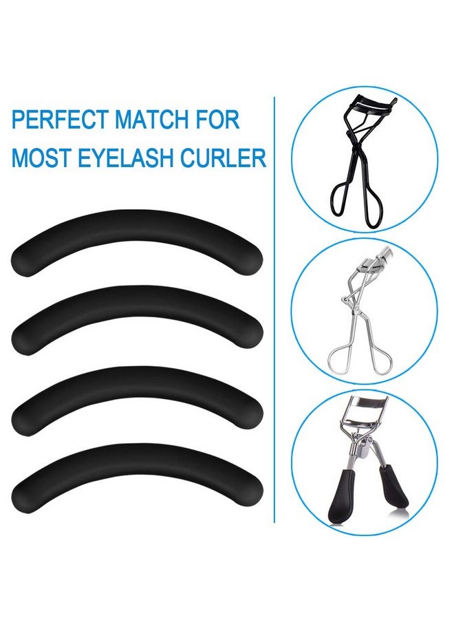 Heqishun Eyelash Curler Refill 30 Pcs Eyelash Curler Pads Rubber Black Eyelash Curler Replacement Pads With Hard Storage Case For Universal Eyelash Curler  - Image 2