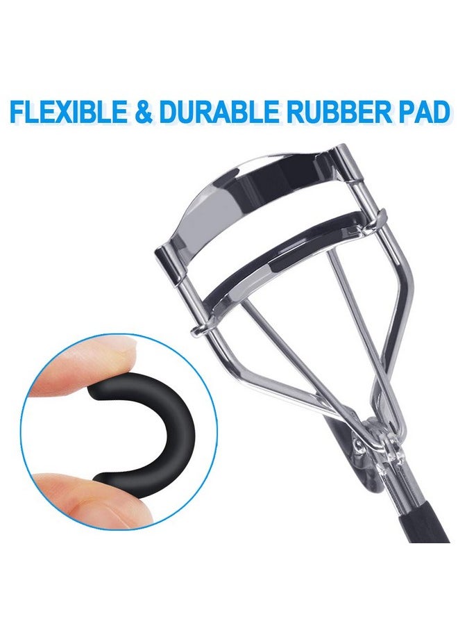 Heqishun Eyelash Curler Refill 30 Pcs Eyelash Curler Pads Rubber Black Eyelash Curler Replacement Pads With Hard Storage Case For Universal Eyelash Curler  - Image 3
