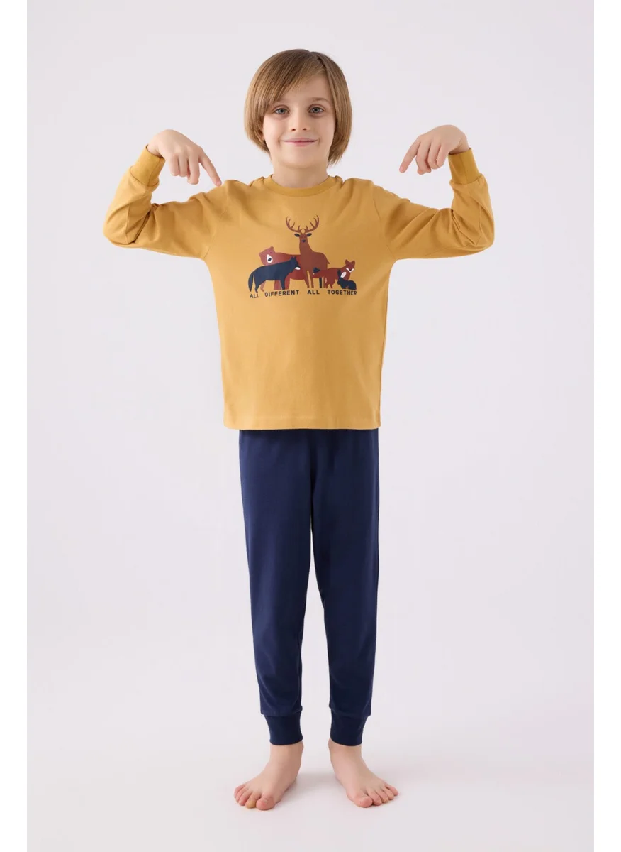 روليبولي Boy Long Sleeve Pajama Set RP3452 Mustard