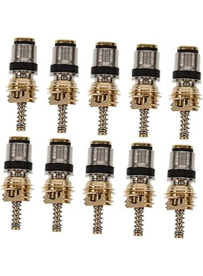 Copper R134a AC Valve 10pcs Set For Car Vehicle Air Conditioning System Maintenance - Image 1