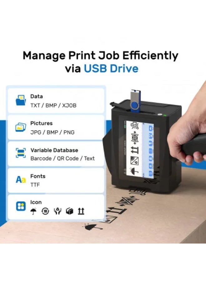 Bentsai B45 Large Character Production Line Handheld Inkjet Printer (2-Inch Print Height) - Image 5