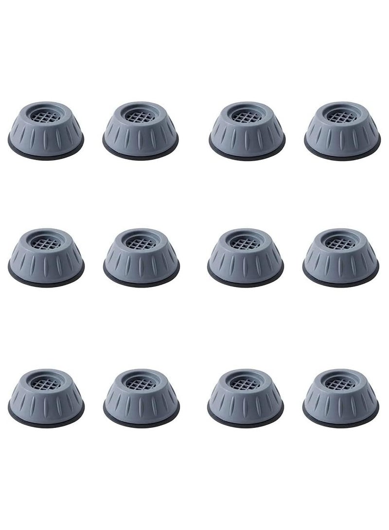 Washing Machine Support Bases Shock Absorber Noise Eliminator Rubber Bases Anti-Slip Anti-Vibration Anti-Vibration Bases to Prevent Washer Dryer Moving (12pcs)  - Image 1
