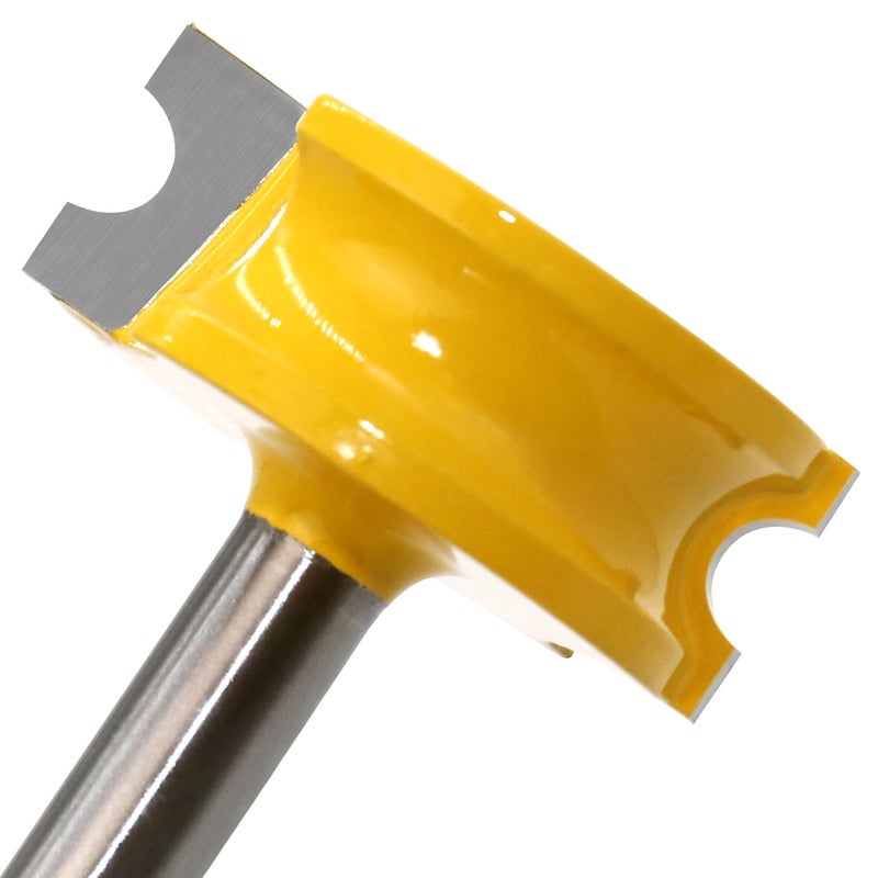 Grooving Router Bit 12.7mm Yellow Alloy Steel - 2 Pcs Arc Grooving Design Trim Router Bit for Woodworking Carpenters - Image 3