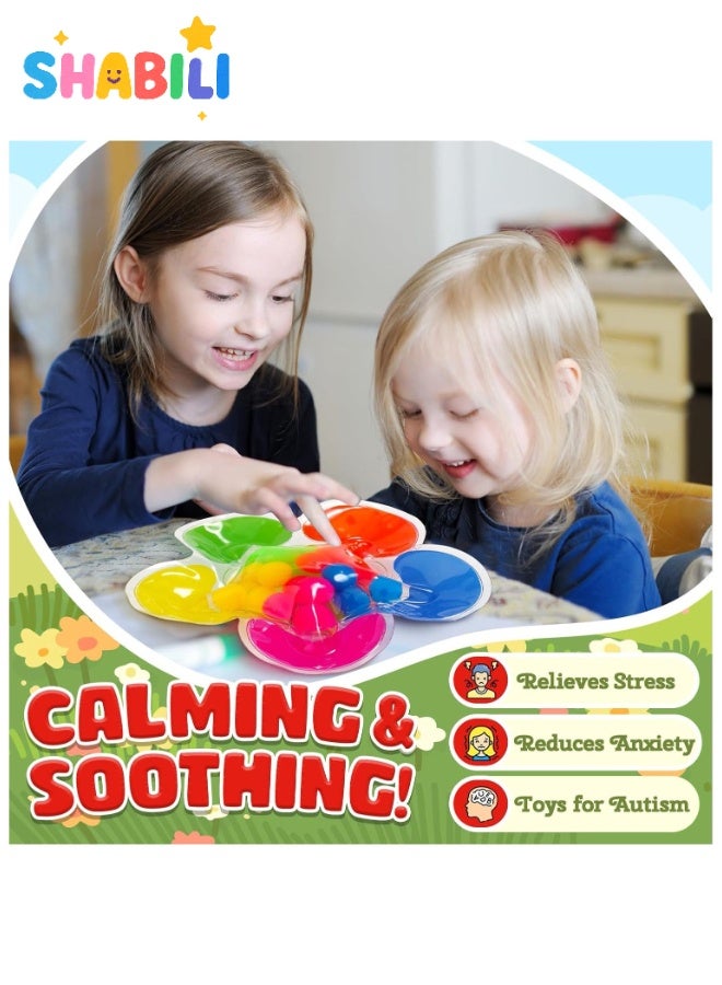 SHABILI Color Sorting Sensory Fidget Toy for Kids Age 3+ – Flower-Shaped Press-and-Match Bead Puzzle, Montessori Fine-Motor & Hand-Eye Game, Travel Stress-Relief Autism Toy - Image 5
