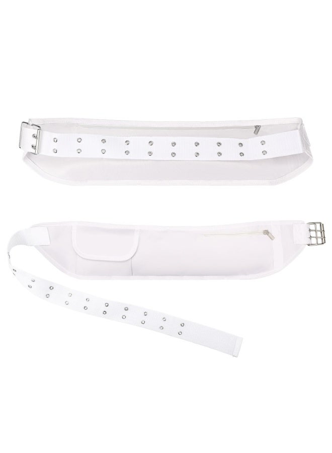 Ihram Belt For Hajj And Umrah Adjustable White Waist Bag With Secure Zip Pocket Pilgrimage Money Belt For Passport And Valuables - Image 1