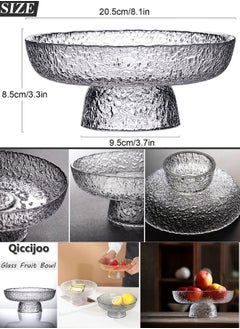 Qiccijoo Glass Fruit Bowl Fruit Basket for Kitchen Counter Clear Salad Bowl Decorative Pedestal Bowl for Table Decor Serving Bowl for Fruit Snacks Candy - pzsku/ZA3C034A3F3BCF3E5D23BZ/45/_/1723364529/97901266-5e9d-4155-b54f-ac9a4ec60675