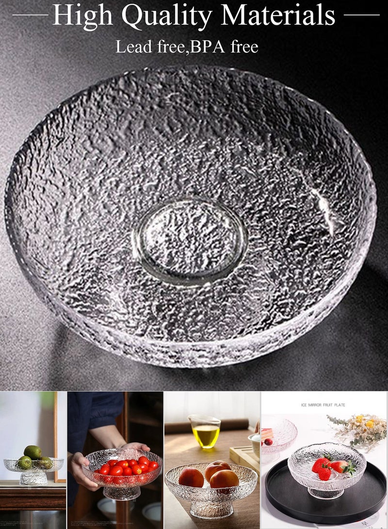 كوكيجو وعاء فواكه زجاجي، سلة فاكهة لطاولة المطبخ، وعاء سلطة شفاف، وعاء زخرفي لتزيين الطاولة، وعاء تقديم للفواكه والوجبات الخفيفة والحلوى من كوكيجو، عدد القطع: 1 - Image 4