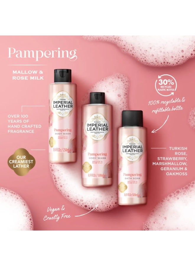 Imperial Leather Pampering Bath Soak Mallow & Rose Milk - 500ml - Image 2