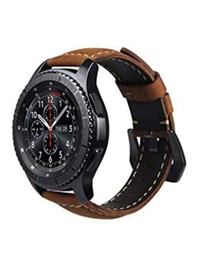NIBEMINENT Compatible With Samsung Gear S3 Watch 46Mm Bands, Brown  - Image 1