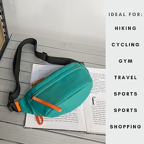 Tressential Waist Bag for Men Women | Cross Body Fanny Pack for Hiking, Travel, Camping, Outdoor Sports, Cycling | Money Belt with Adjustable Strap (Sea Green) - Image 4