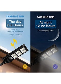 QUESERA 120W Solar Street Lights Outdoor 9600LM High Brightness Dusk to Dawn LED Lamp  - Image 2