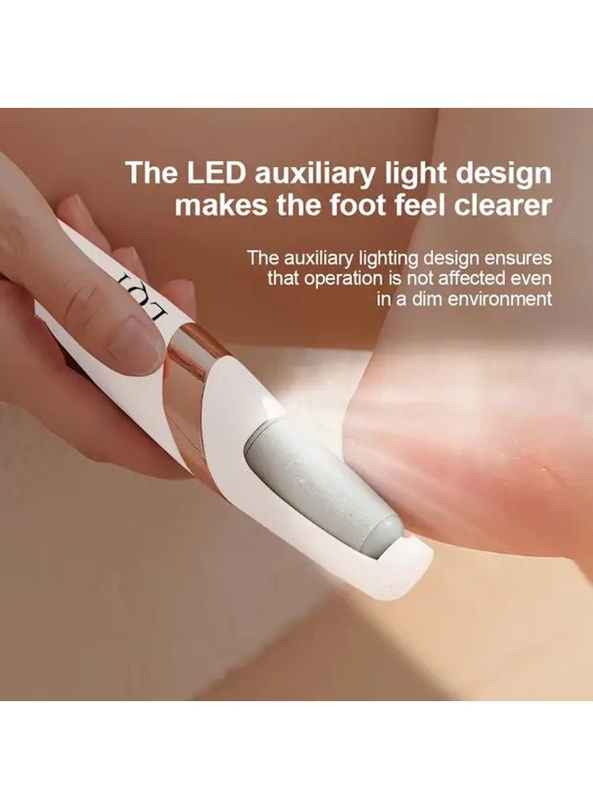 White Electric Foot Remover Dead Skin Shaver USB Painless Exfoliator For Thick Heels Hands Men Women - Image 2