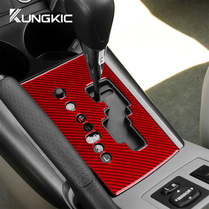 Real Soft Carbon Fiber Sticker For Toyota RAV4 2006 2007 2008 2009 2010 2011 2012 LHD Car Gear Shift Panel Interior Trim - Image 3