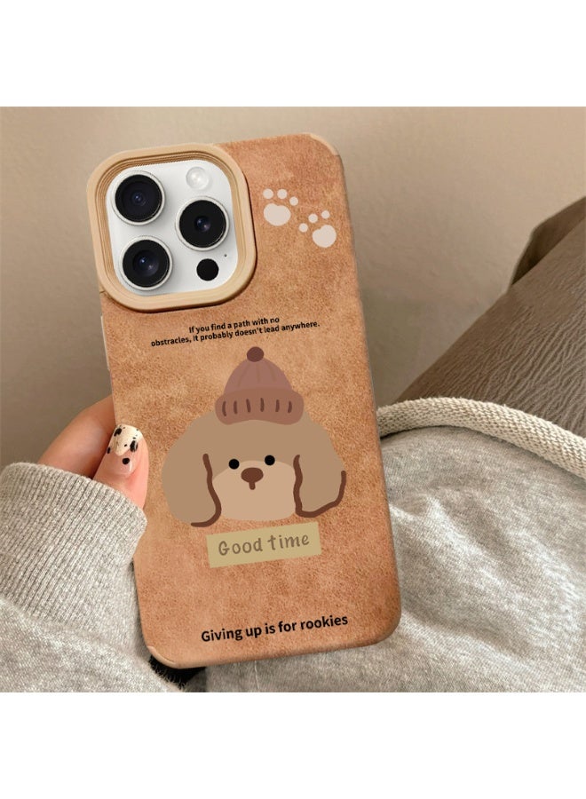 NIBEMINENT Protective TPU Case Cover For iPhone 16 Pro, Hat Puppy - Image 2