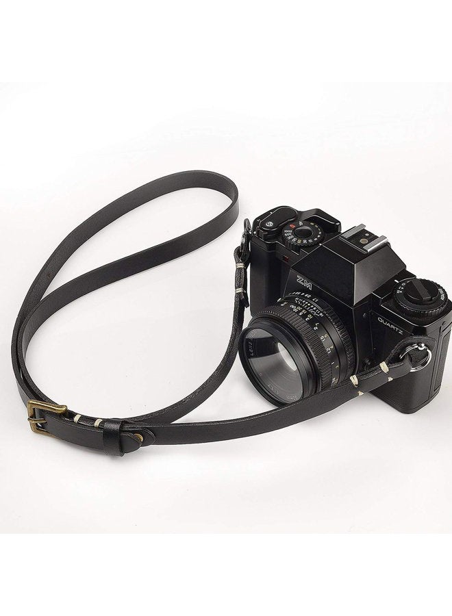 CANPIS CP006 Camera Shoulder Neck Strap Black with Four Stage Buckled Adjustable Length compatible with Canon Sony Fujifilm Olympus Leica Mirrorless Compact Cameras - Image 1