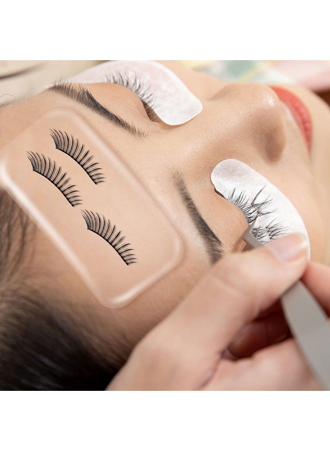 RONRONS 10 Pack Reusable Silicone False Eye Lashes Holder Pad Tray for Eyelashes Extensions,Clear - Image 4