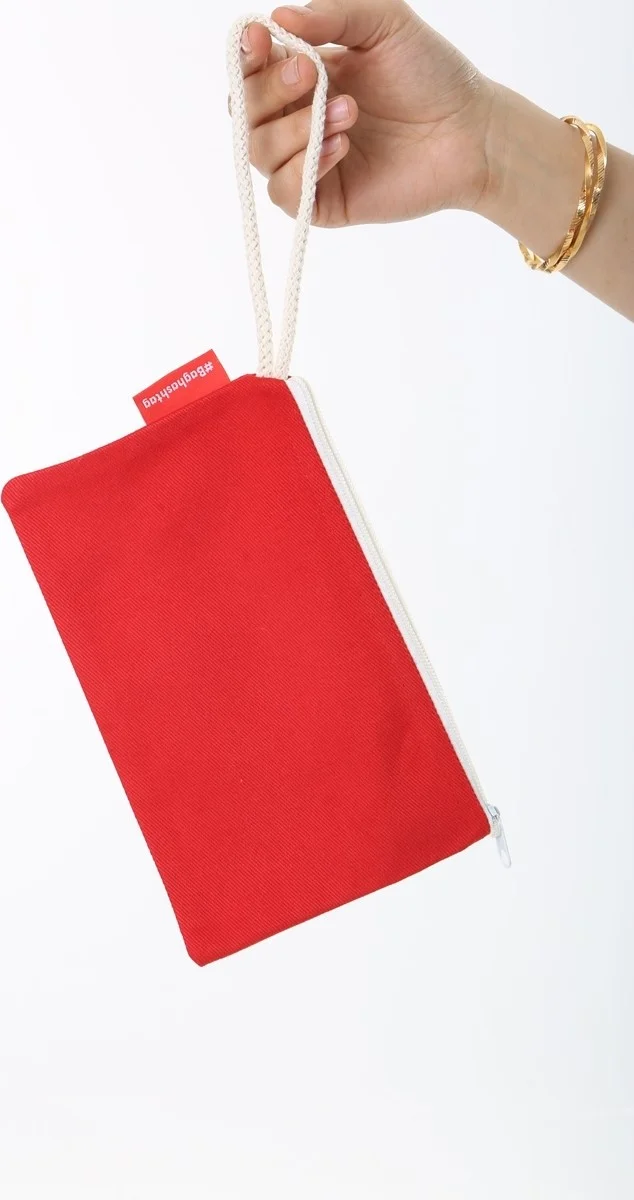 Baghashtag Red Clutch Cloth Bag