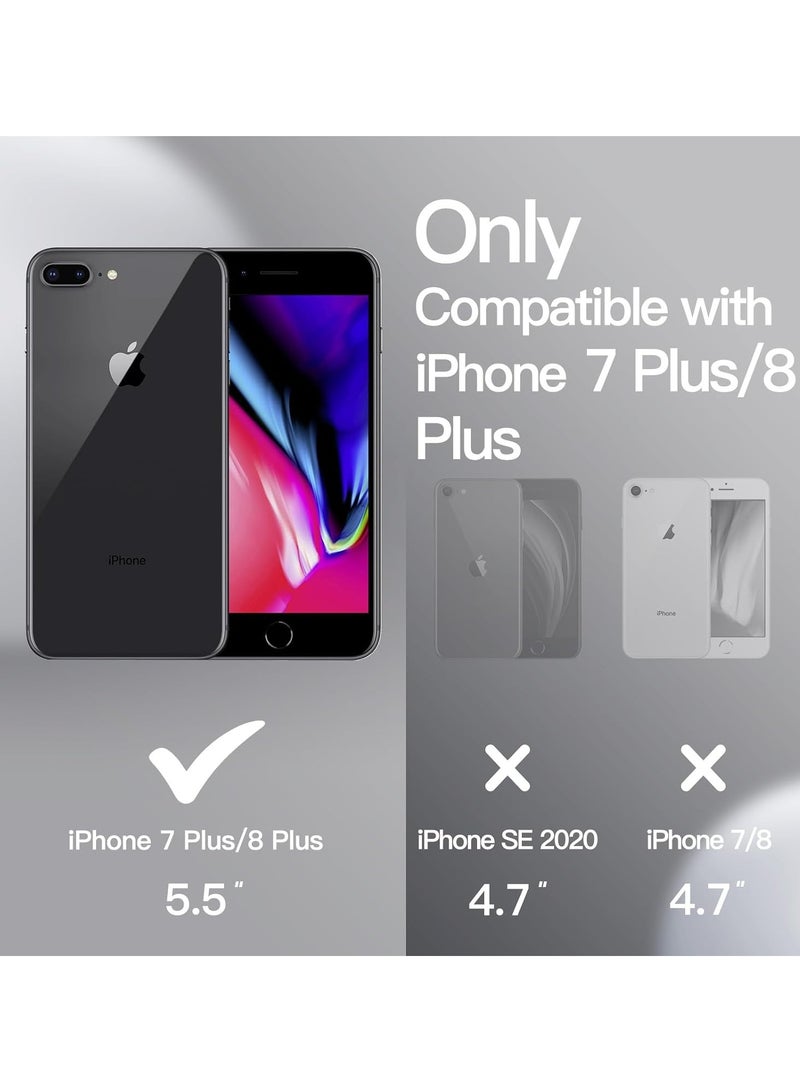 دوسالا جراب iPhone 7 Plus، جراب iPhone 8 Plus، جراب هاتف من السيليكون السائل لهاتف iPhone 7 Plus / 8 Plus مقاس 5.5 بوصة، غطاء واقٍ ناعم حريري ملون (أسود) - Image 2