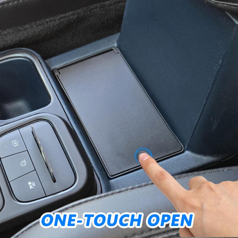 TOPINSTALL Console Hidden Storage Box Compatible with 2022-2026 Ford Maverick Accessories, Flip-Top Design Truck Organizer | One-Touch Open | Anti-Slip Mat | Secret Compartment | Premium ABS Plastic - Image 3