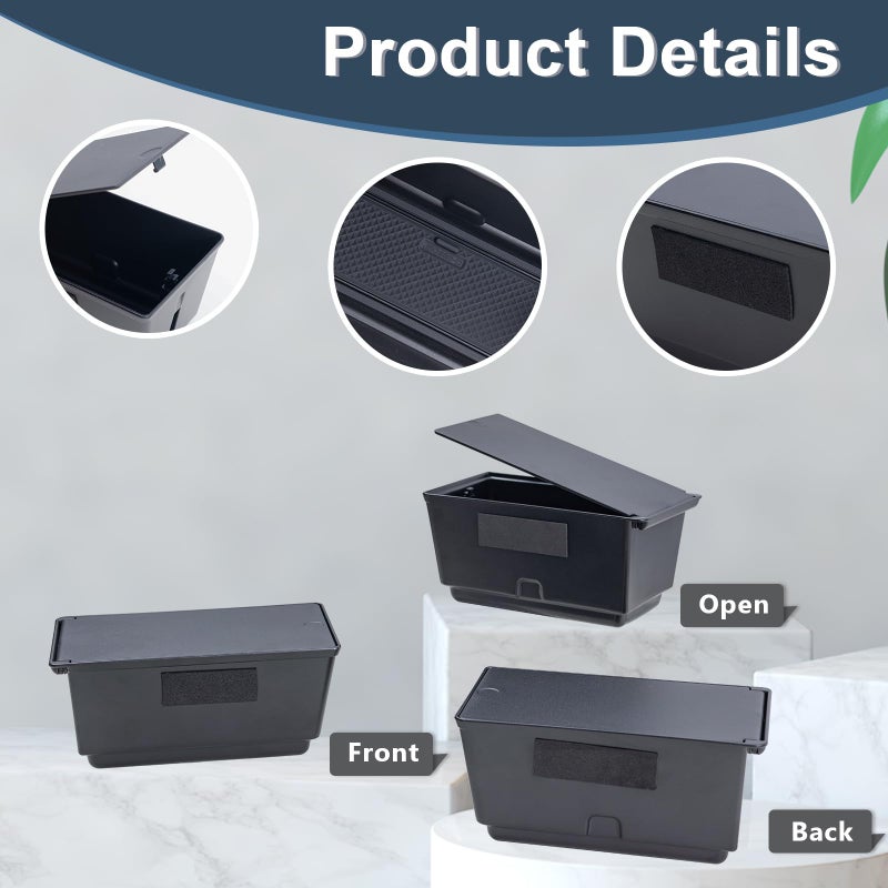 TOPINSTALL Console Hidden Storage Box Compatible with 2022-2026 Ford Maverick Accessories, Flip-Top Design Truck Organizer | One-Touch Open | Anti-Slip Mat | Secret Compartment | Premium ABS Plastic - Image 5