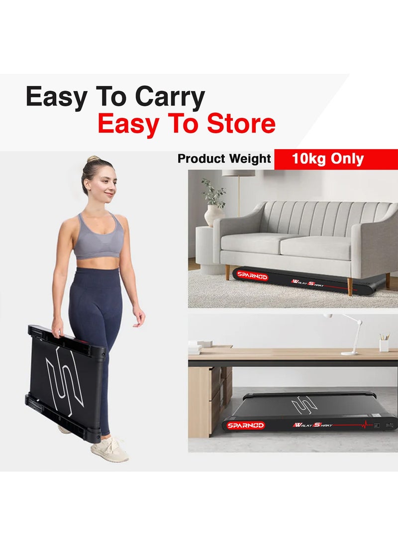 Sparnod Fitness Sparnod Fitness WalkyShaky Vibration Walking Pad Treadmill – Under Desk Foldable Treadmill with 4 Vibration Massage Modes, 2.5 HP Motor, 120kg Capacity, Compact Electric Treadmill for Home Office Walking Workout, No Installation Required  - Image 5