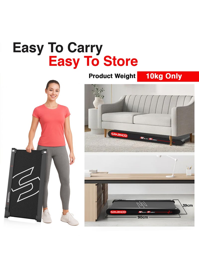 Sparnod Fitness WalkyShaky Vibration Walking Pad – Under Desk Walking Pad Treadmill for Home & Office, 4 Vibration Massage Modes Treadmill, App & Remote Control, LCD Display (WalkyShaky) - Image 5