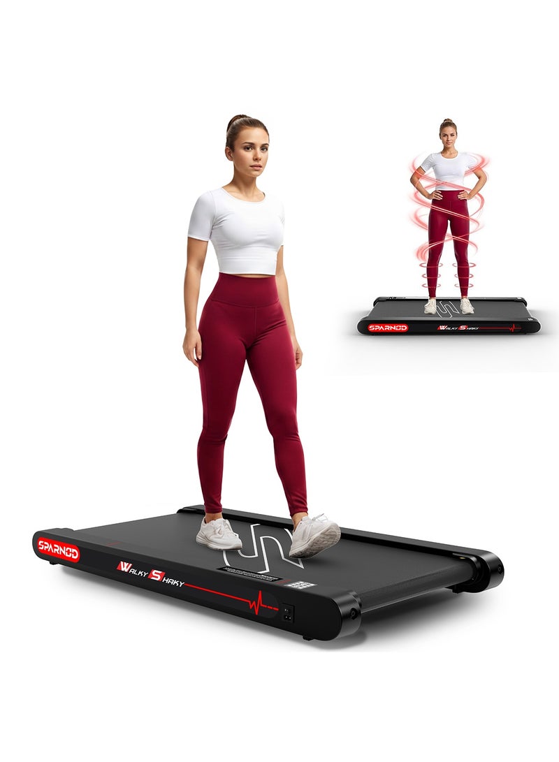 Sparnod Fitness باد المشي ووكشايكي – جهاز مشي تحت المكتب للمكتب والمنزل، 4 أوضاع تدليك بالاهتزاز، جهاز مشي مع تطبيق وتحكم عن بعد، شاشة LCD (ووكشايكي) - Image 2