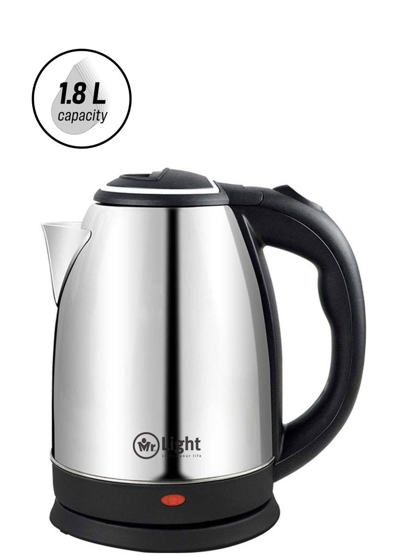 Mr. Light Electric Kettle 1.8L Automatic Power Off Boil Dry Protection 360 Rotative And Cordless Base - Image 1