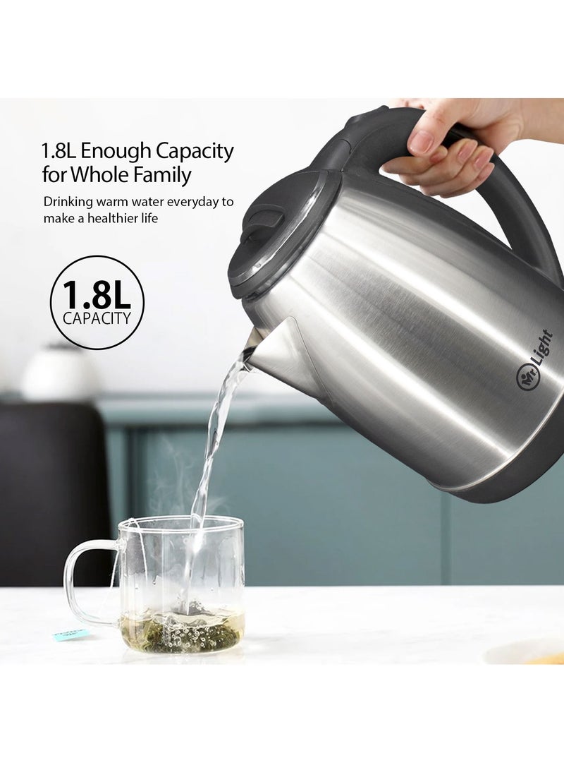 Mr. Light Electric Kettle 1.8L Automatic Power Off Boil Dry Protection 360 Rotative And Cordless Base - Image 2