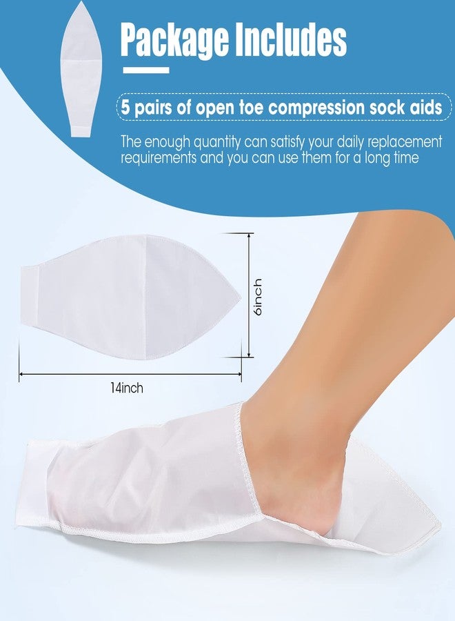 Jecery 10 Pieces Easy Slide Open Toe Compression Sock Aid Slip Stocking Applicator Open Toe Compression Stockings for Assist Putting on for Elderly, Disabled, Pregnant Women or Men - Image 2