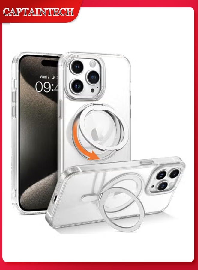 Captaintech 360° Rotating Ring Stand for iPhone 14 Pro Case - Adjustable Kickstand for Portrait/Landscape Viewing | Flexible Multi-Angle Phone Holder - Image 1