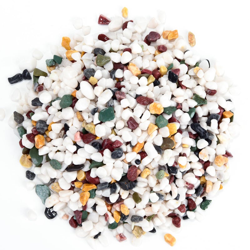 Boniosz 2LB Succulent and Cactus Gravel Pebbles 14 Inch 13 Inch Natural Decorative Polished Stones River Rocks for Plants Aquariums Vases Terrarium and Outdoor Gardening 5 Mixed Colors - Image 2