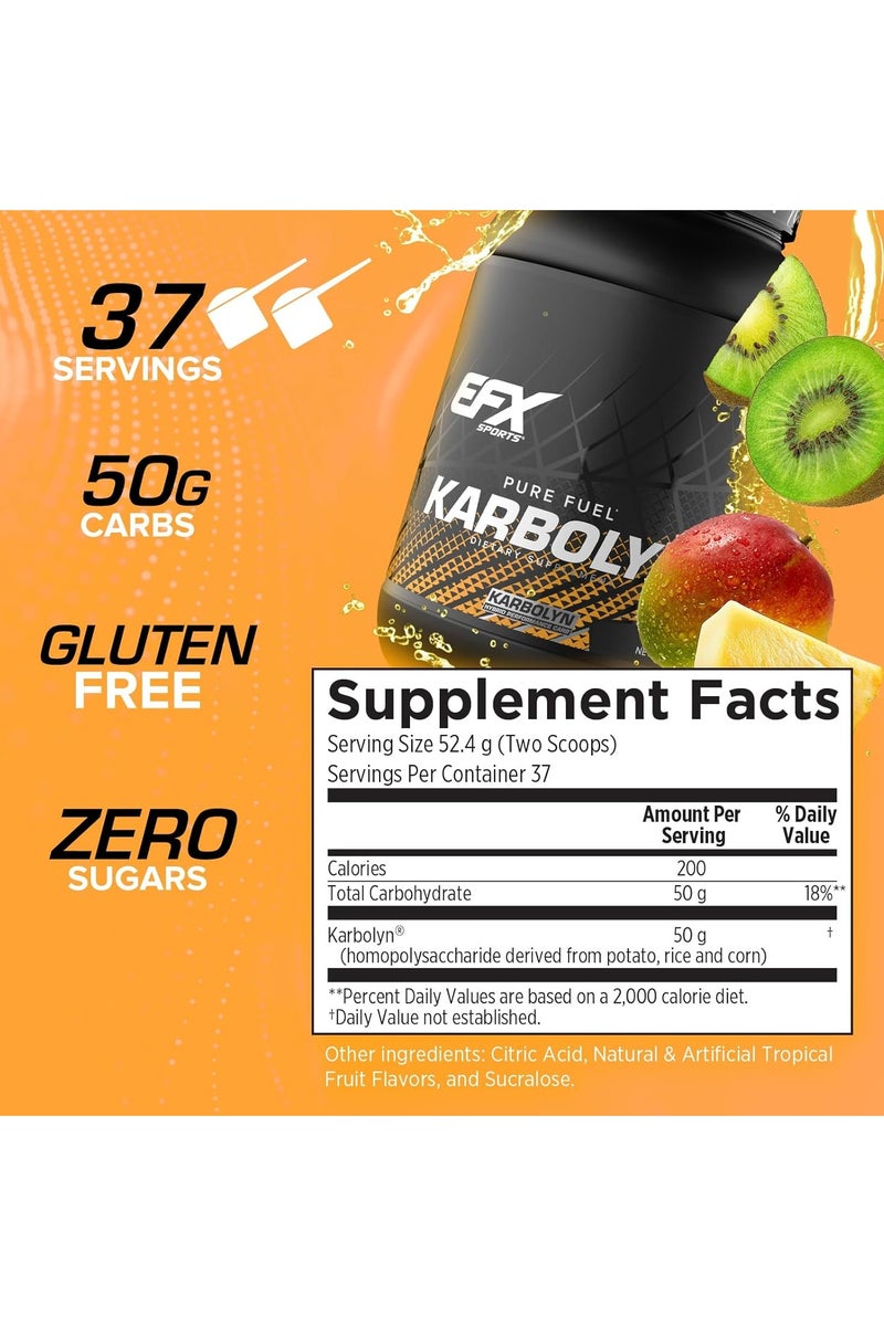 إي إف إكس سبورتس مكمل الكربوهيدرات كاربولِن - فواكه استوائية - (4 باوند) - Image 2