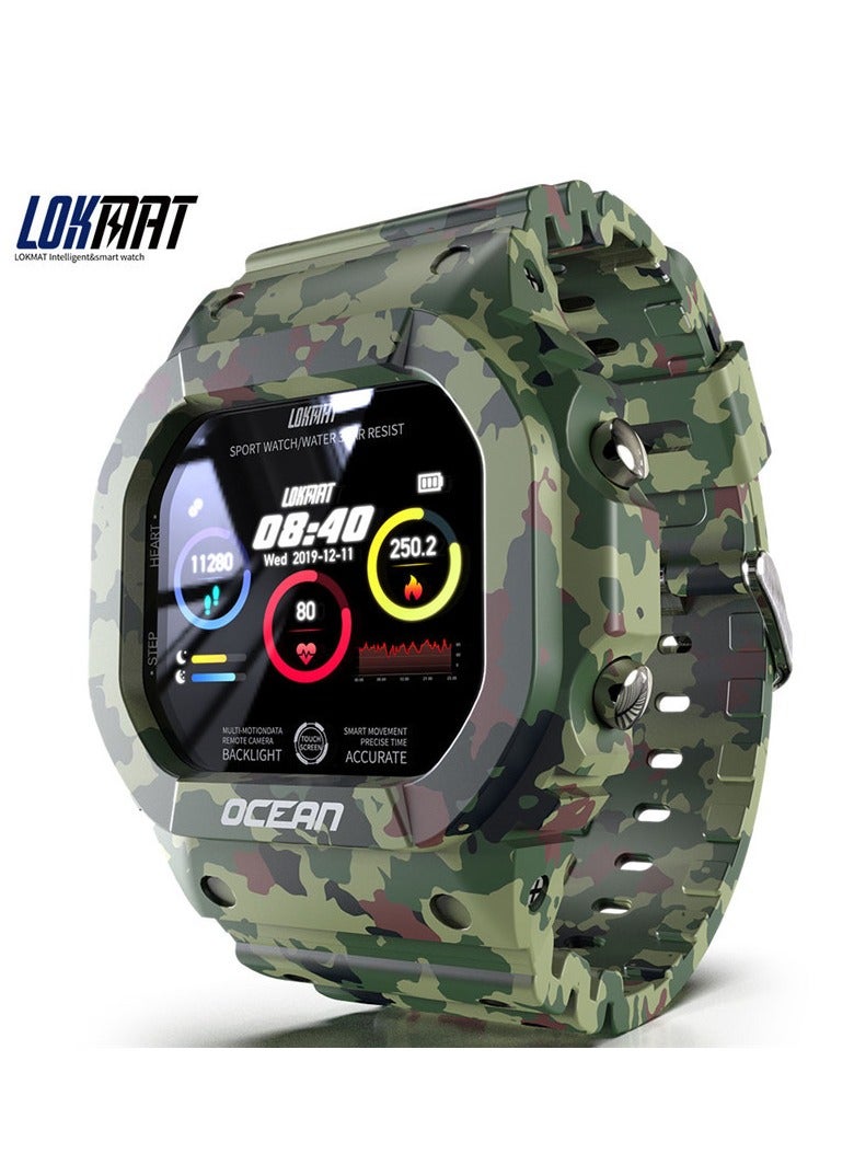 LOKMAT Smart Watch With Interchangeable Strap Men's Smart Watch to Answer Make Calls Heart Rate and Blood Pressure Monitor Fitness Waterproof - Image 1
