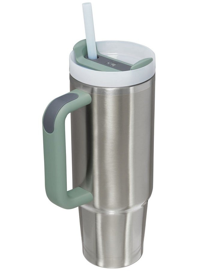Stanley - Stanley Quencher H2.0 FlowState Stainless Steel Vacuum Insulated Tumbler with Lid and Straw for Water, Iced Tea or Coffee, Smoothie and More, Stainless Steel Shale, 30 oz - Image 1