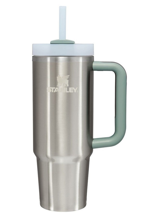 Stanley - Stanley Quencher H2.0 FlowState Stainless Steel Vacuum Insulated Tumbler with Lid and Straw for Water, Iced Tea or Coffee, Smoothie and More, Stainless Steel Shale, 30 oz - Image 1