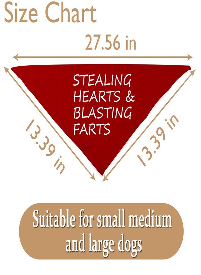 JXGZSO 1 Piece Free Kisses/Will You Be My V/Stealing Hearts Dog Bandana(Hearts & Blasting Farts D) - Image 3
