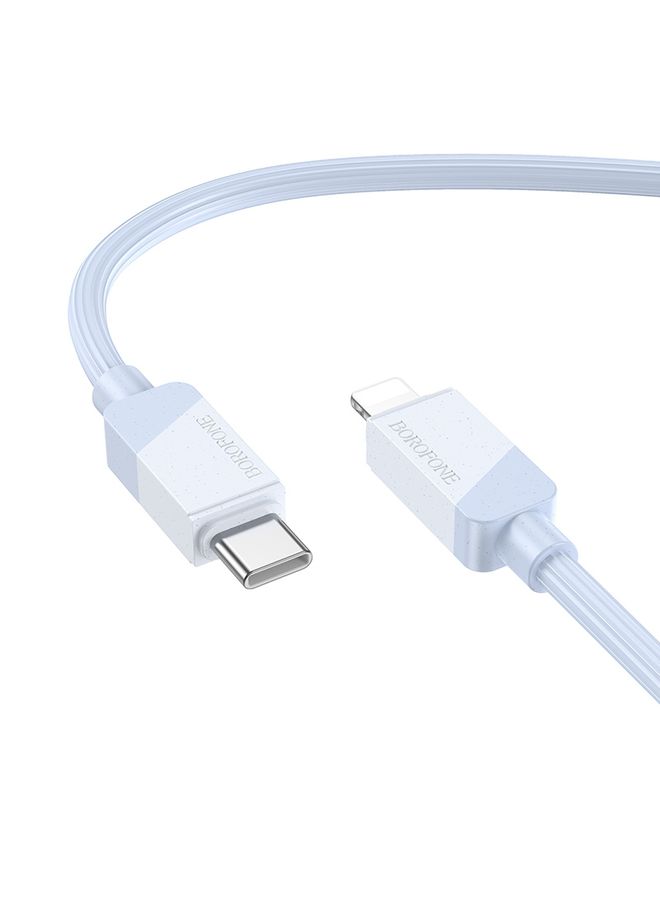 بوروفون Borofone BX107 27W USB-C / Type-C إلى 8 دبوس كبل بيانات الشحن السريع ، الطول: 1M (أزرق) - Image 1