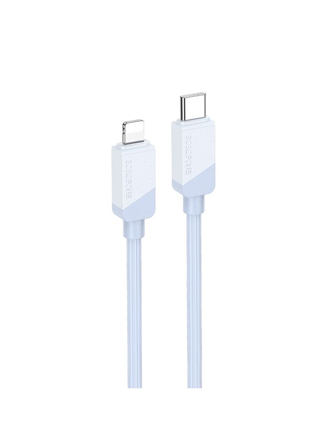 بوروفون Borofone BX107 27W USB-C / Type-C إلى 8 دبوس كبل بيانات الشحن السريع ، الطول: 1M (أزرق) - Image 2