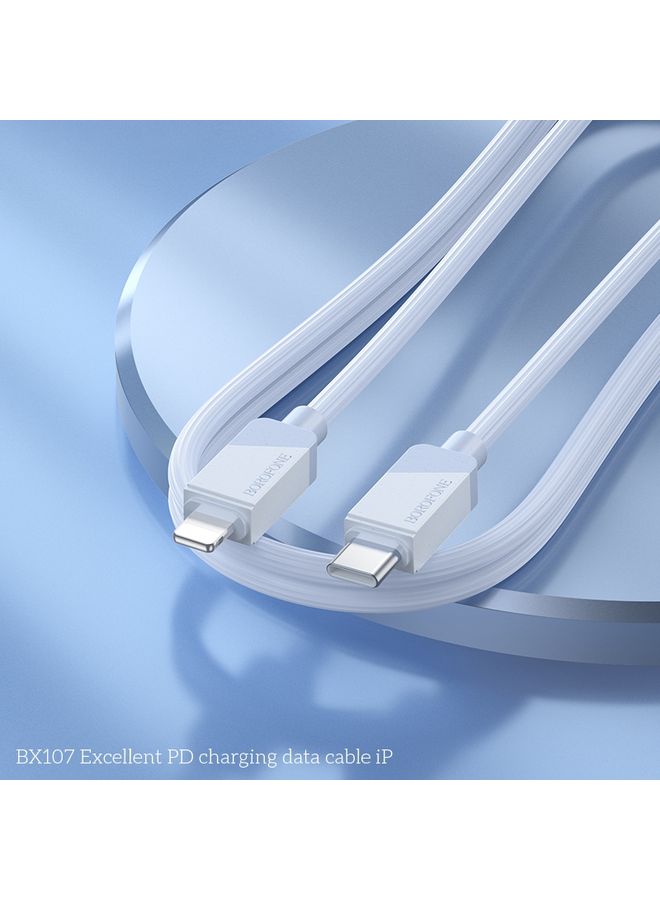 بوروفون Borofone BX107 27W USB-C / Type-C إلى 8 دبوس كبل بيانات الشحن السريع ، الطول: 1M (أزرق) - Image 5