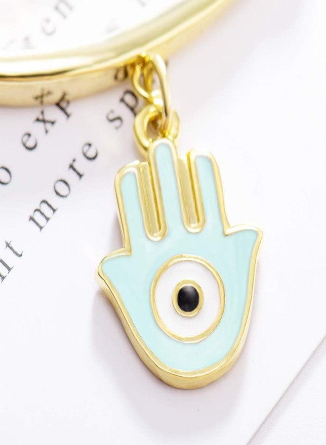 MANVEN Hamsa Evil Eye Stroller Pin Nazar Lucky Protection Clothes Brooch Diaper Bag Pin - Image 4