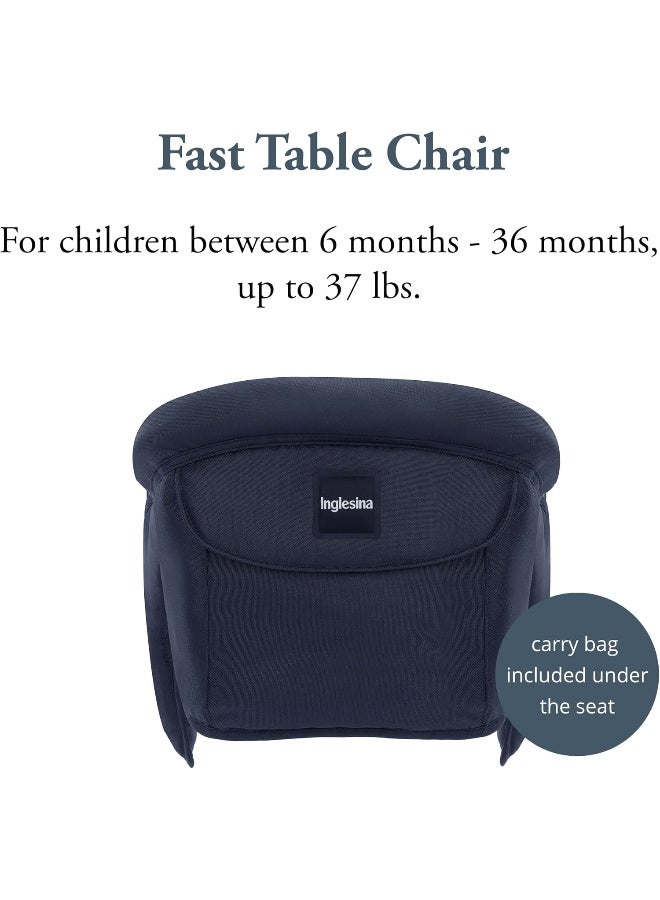 Inglesina Fast Table Chair - Award-Winning Convenient Baby High Chair - Use at Most Tables or Restaurants Without Leaving Scratches (Navy) - Image 2