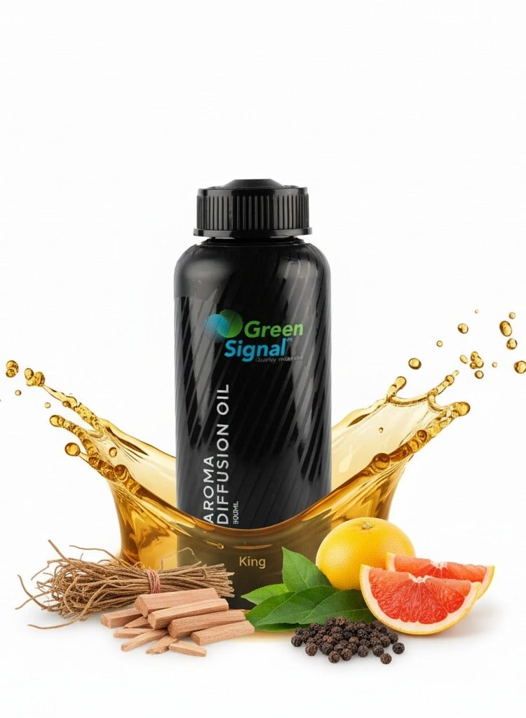 جرين سيجنال زيت عطر الملك500 مل – رائحة فاخرة وقوية لأجهزة الدفيوزر والتعطير – زيت عطري مركز وطويل الأمد للمنزل والمكتب - Image 1