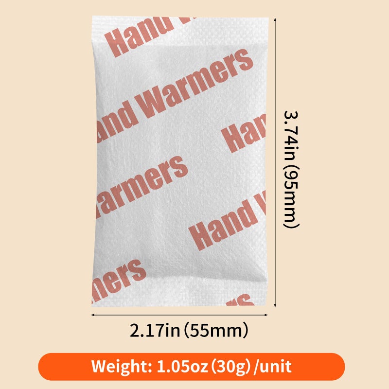 TCANG 200 Pack Hand Warmers Disposable - Up to 15 Hours of Heat - Super Long Lasting Air Activated Warmers, All Natural & Portable for Body, Hands & Toes - Odorless Hot Warmer Gifts for Winter Work - Image 3