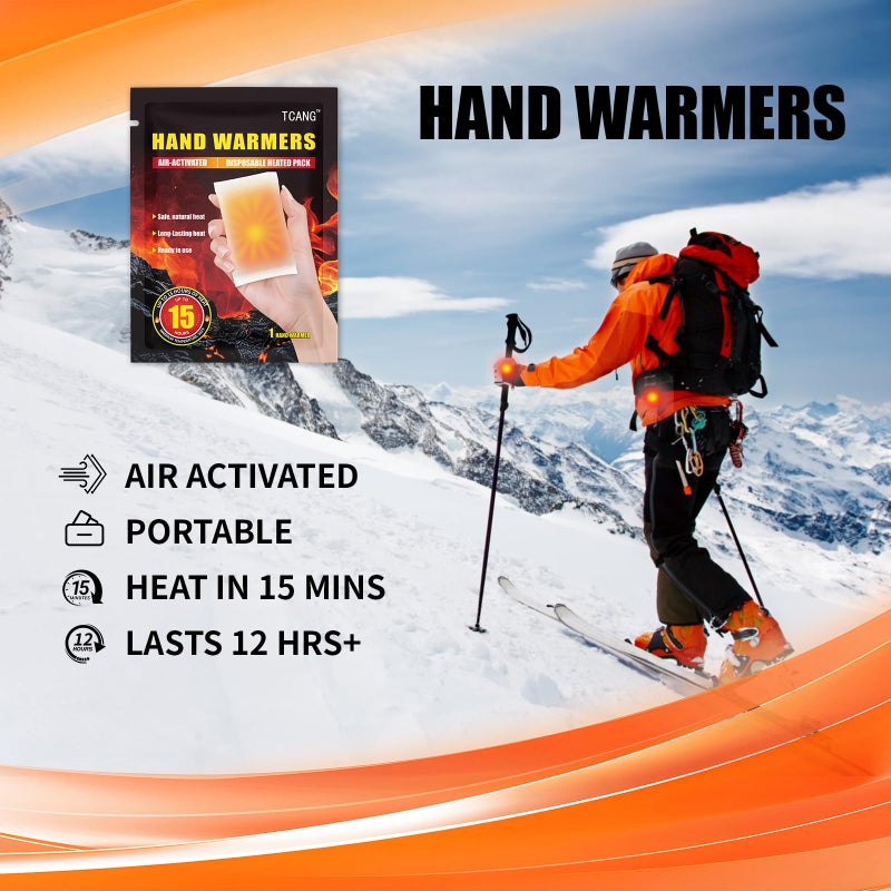 TCANG 200 Pack Hand Warmers Disposable - Up to 15 Hours of Heat - Super Long Lasting Air Activated Warmers, All Natural & Portable for Body, Hands & Toes - Odorless Hot Warmer Gifts for Winter Work - Image 4