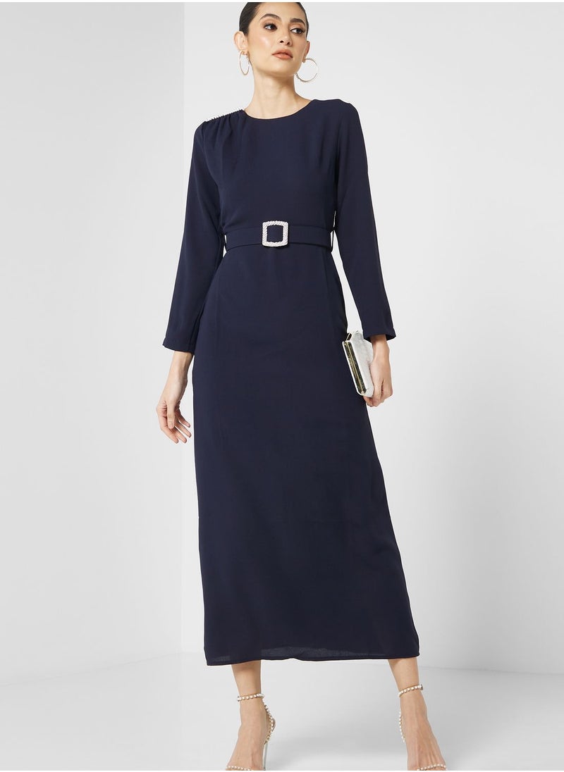 Khizana - Embellished Detail Shift Dress - Image 1