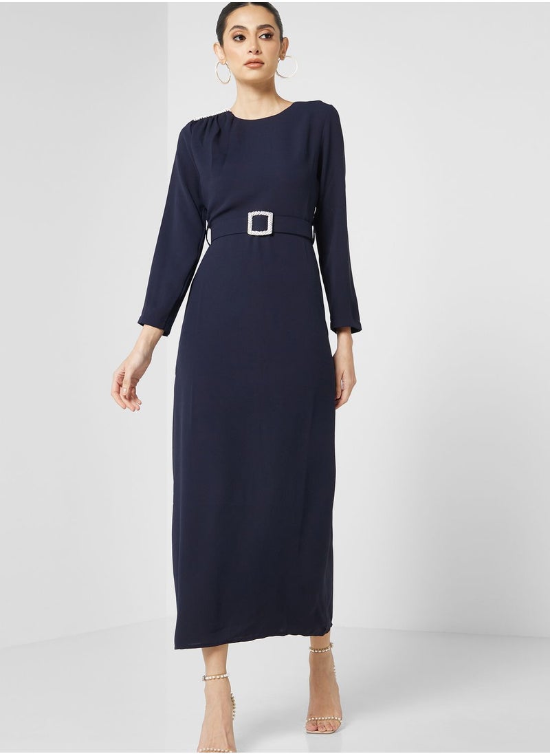 Khizana - Embellished Detail Shift Dress - Image 1