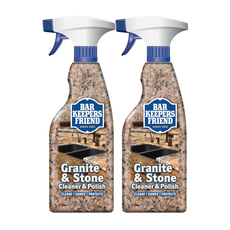 Bar Keepers Friend Granite & Stone Cleaner & Polish (25.4 oz) Granite Cleaner for Use on Natural, Manufactured & Polished Stone, Quartz, Silestone, Soapstone, Marble - Countertop Cleaner & Polish (2) - Image 1