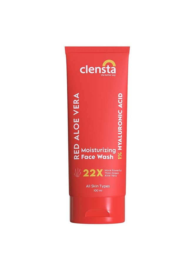 Clensta غسول وجه مرطب بالألوة فيرا الأحمر - Image 1